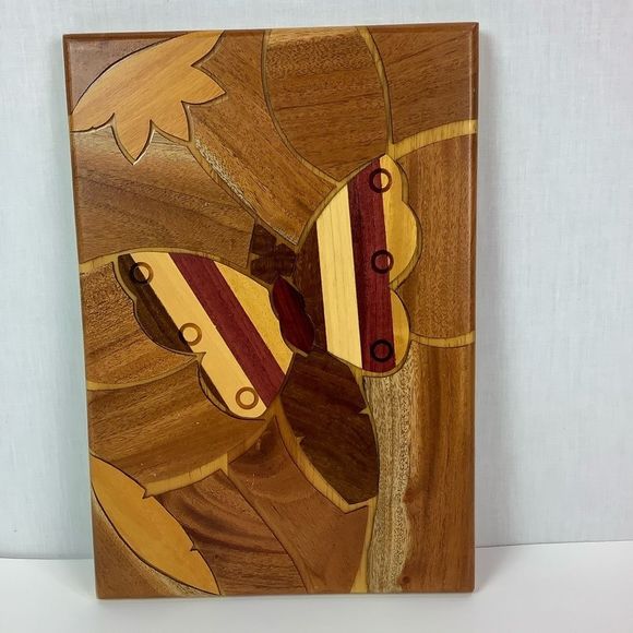 Handmade Other - Jigsaw WOOD carved BUTTERFLY Cheese Cutting Board